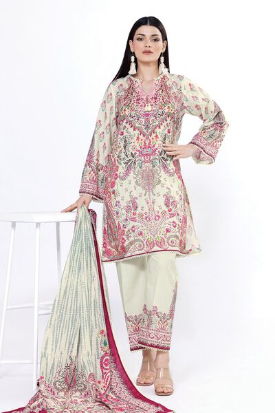 Printed | Slub Lawn | Fabrics 3 Piece | USD 20.00