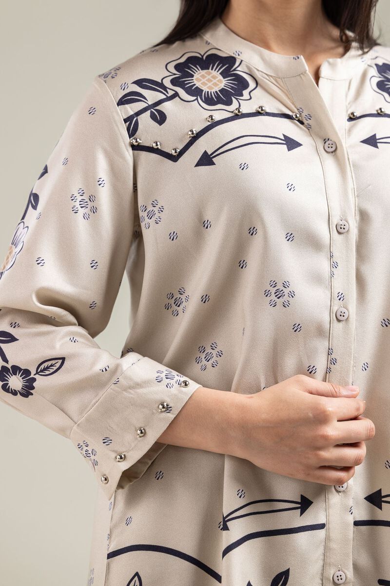 Embroidered | Viscose Crepe | Shirt | USD 35.00