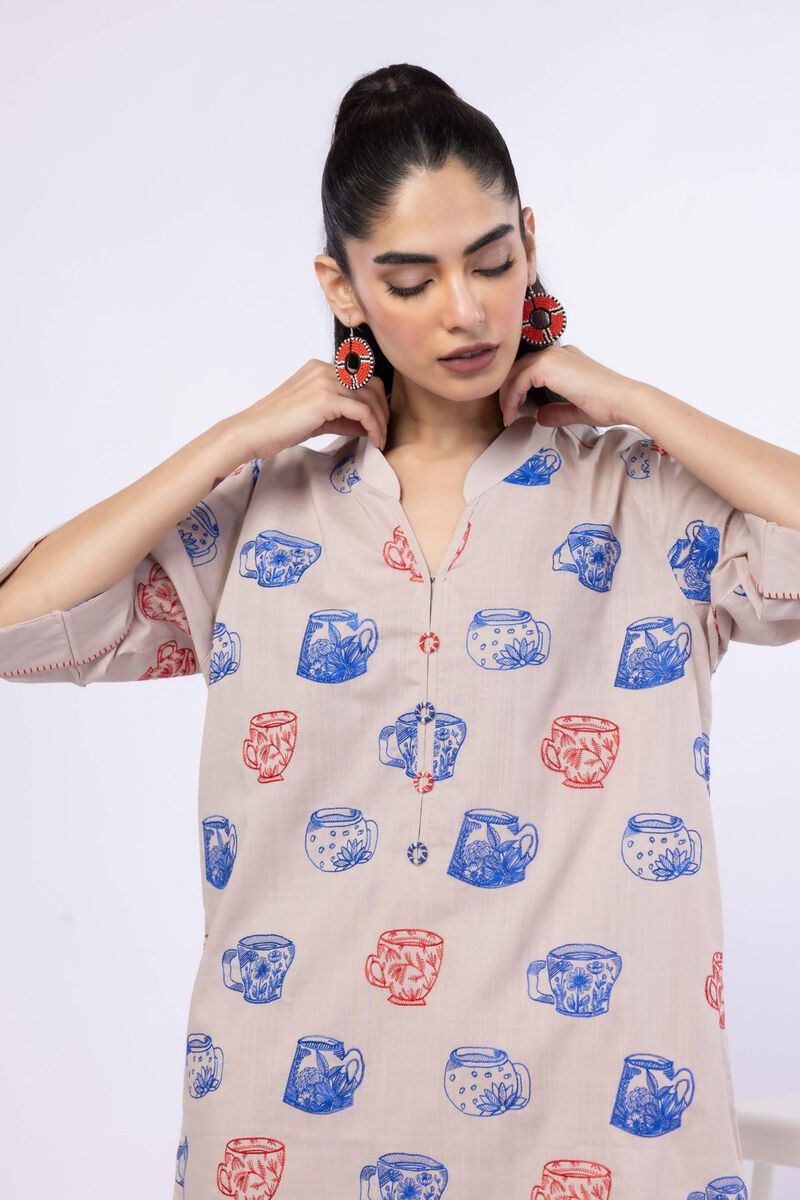 Embroidered | Crosshatch Poplin | Kurta | USD 15.00