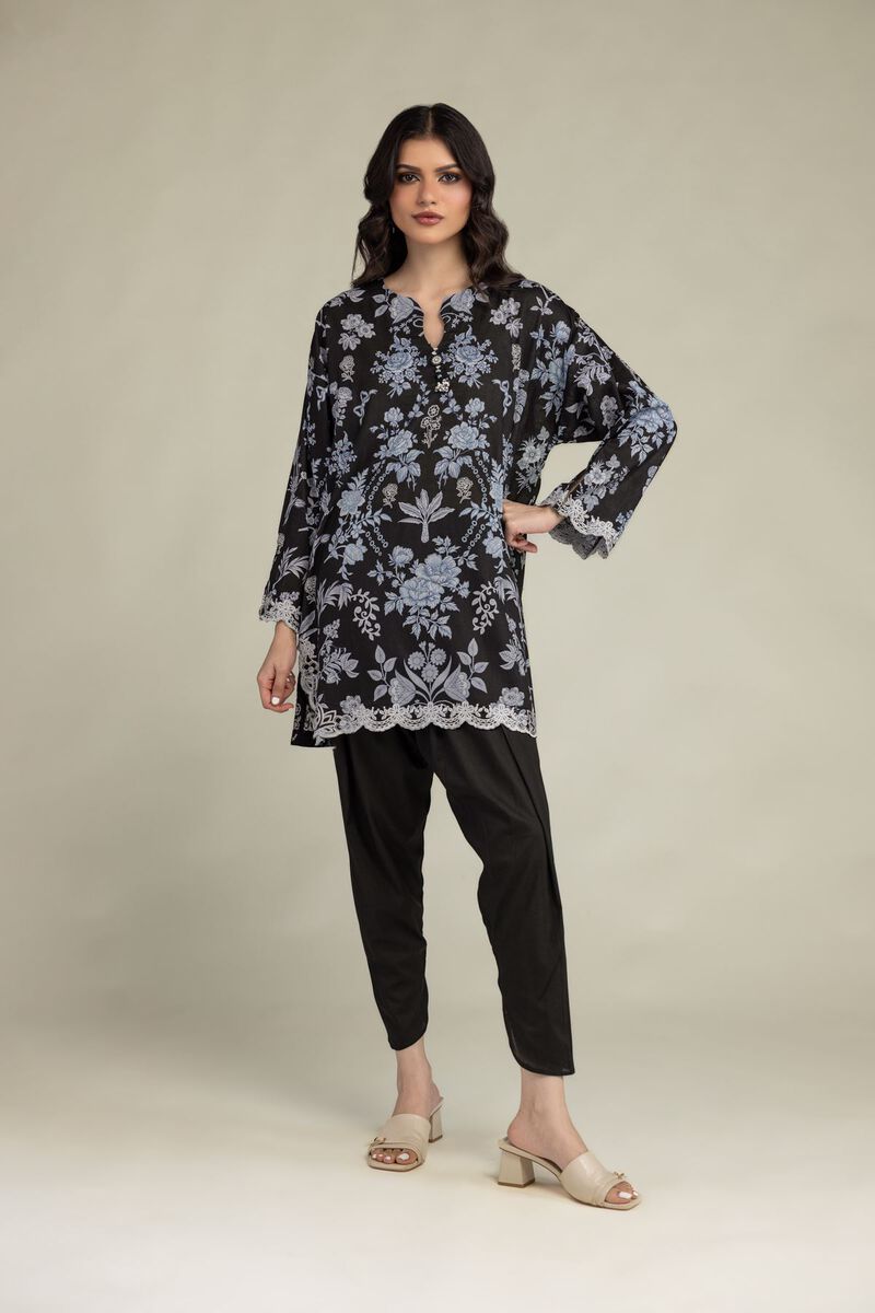 Embroidered | Lawn | Black Lawn Kurta | USD 35.00