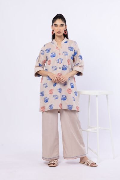 Embroidered | Crosshatch Poplin | Kurta | USD 30.00