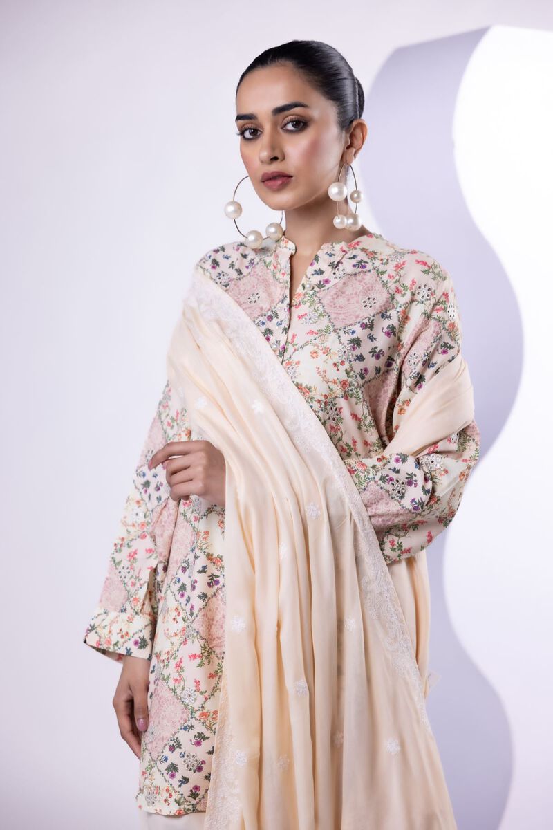Embroidered | Light Thai Silk | Dupatta | USD 40.00