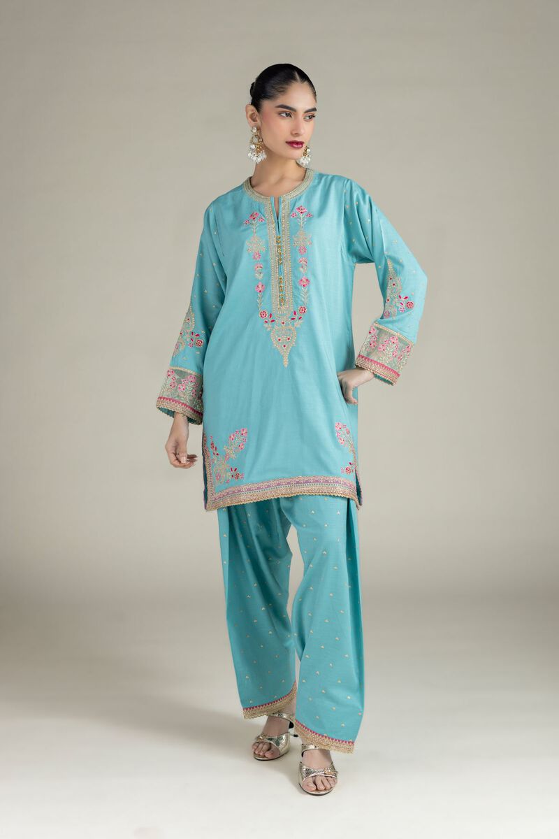 Embroidered | Raw Silk | Kurta | USD 60.00