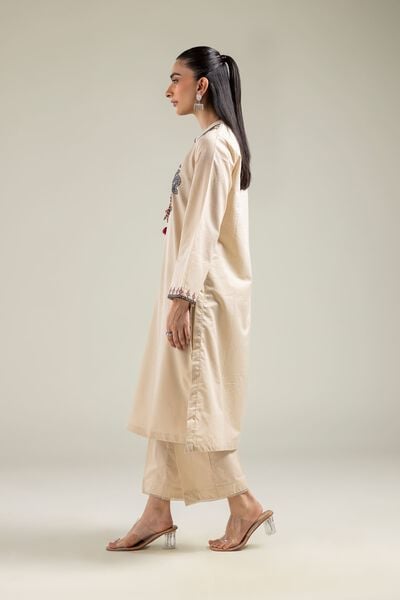 Embroidered | Mesuri | Solid Mesuri Pants | USD 25.00