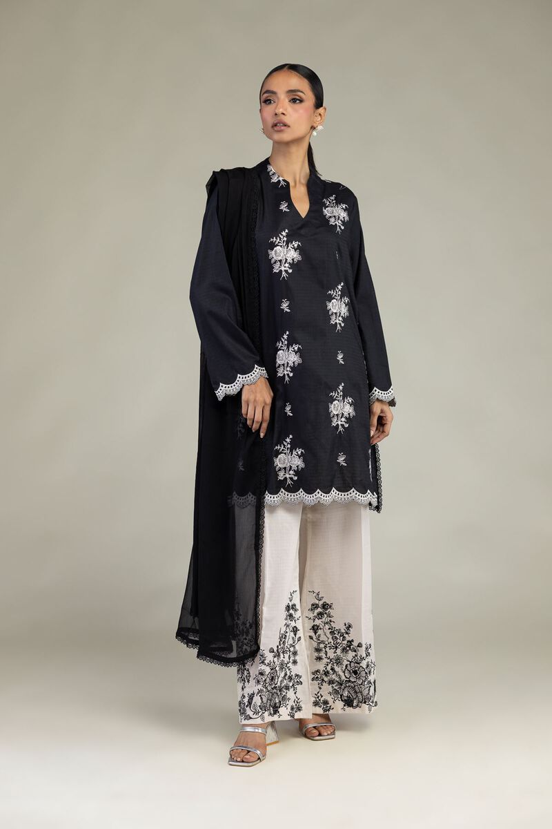 Embroidered | Dobby | Tailored Floral 3-Piece | USD 80.00