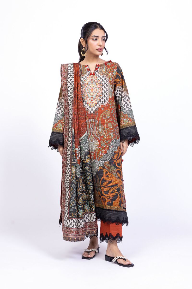 Printed | Mesuri Khaddar | Dupatta | USD 17.00