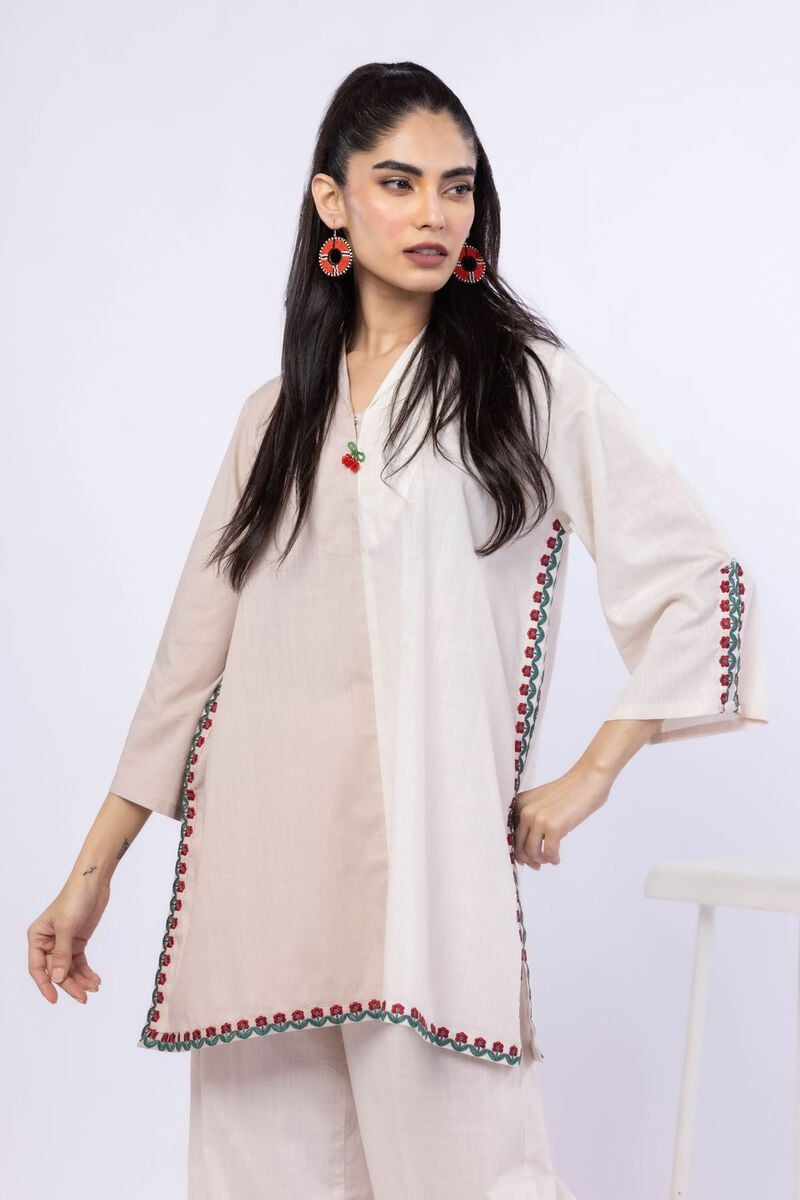 Embroidered | Crosshatch Poplin | Kurta | USD 15.00