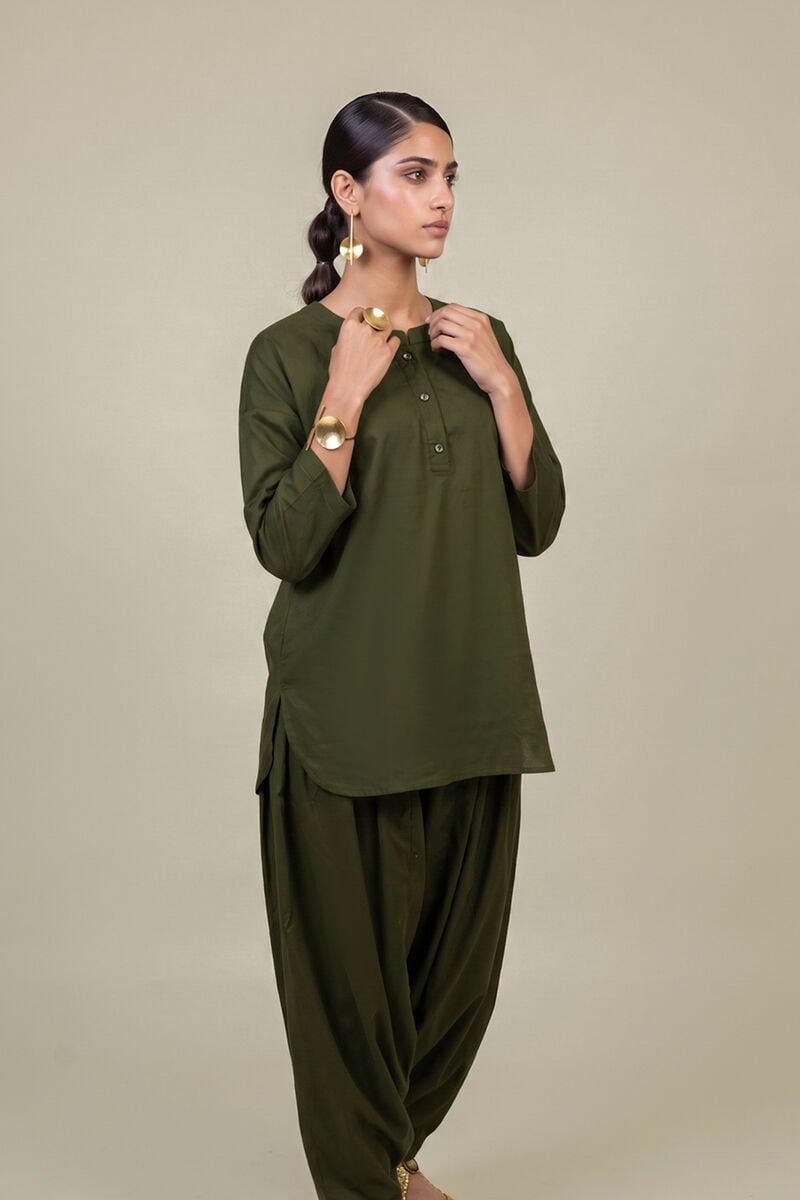 Dyed | Cotton Dobby | 2-Piece Tailored Set | USD 45.00