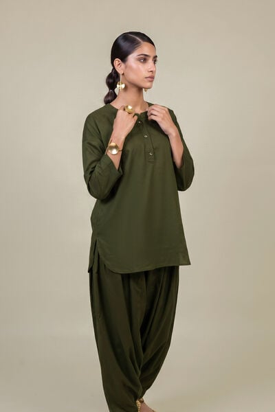 Dyed | Cotton Dobby | 2-Piece Tailored Set | USD 45.00