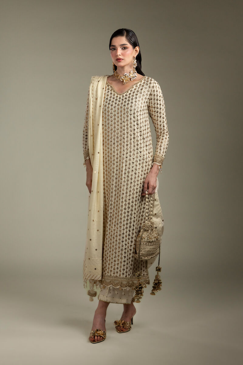 Embroidered | Raw Silk | 3-Piece Co-ord Set | USD 200.00
