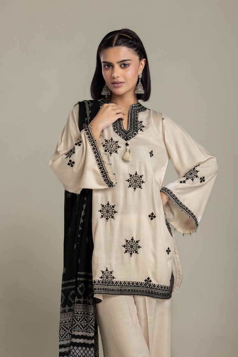 Embroidered | Raw Silk | Silk 3-Piece Tailored | USD 105.00