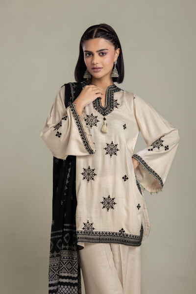 Embroidered | Raw Silk | Silk 3-Piece Tailored | USD 105.00