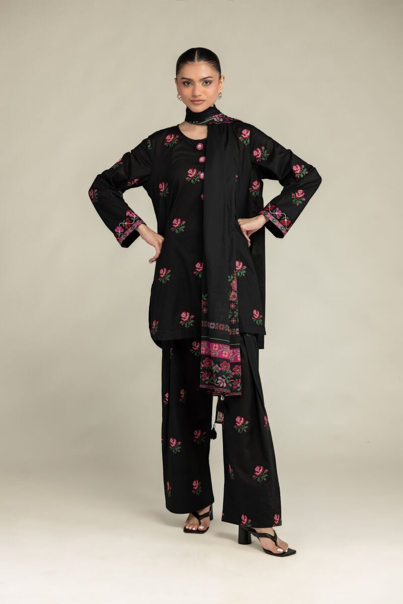 Embroidered | Lawn | Black Lawn Dupatta | USD 30.00