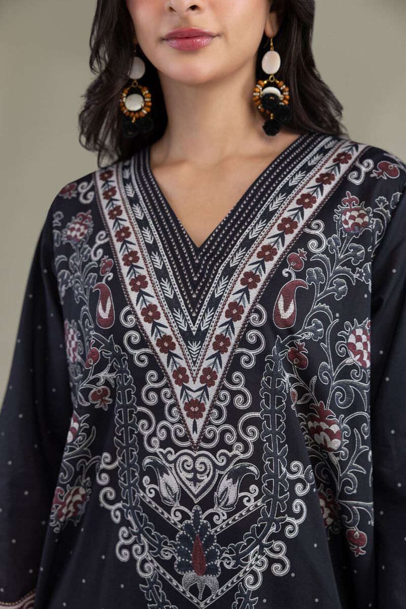 Printed | Cambric | Cambric V-Neck Kurta | USD 40.00