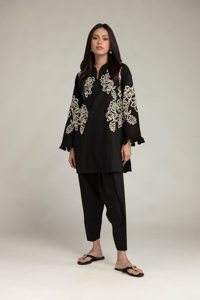 Embroidered | Cotton Dobby | Black Cotton Shalwar | USD 25.00