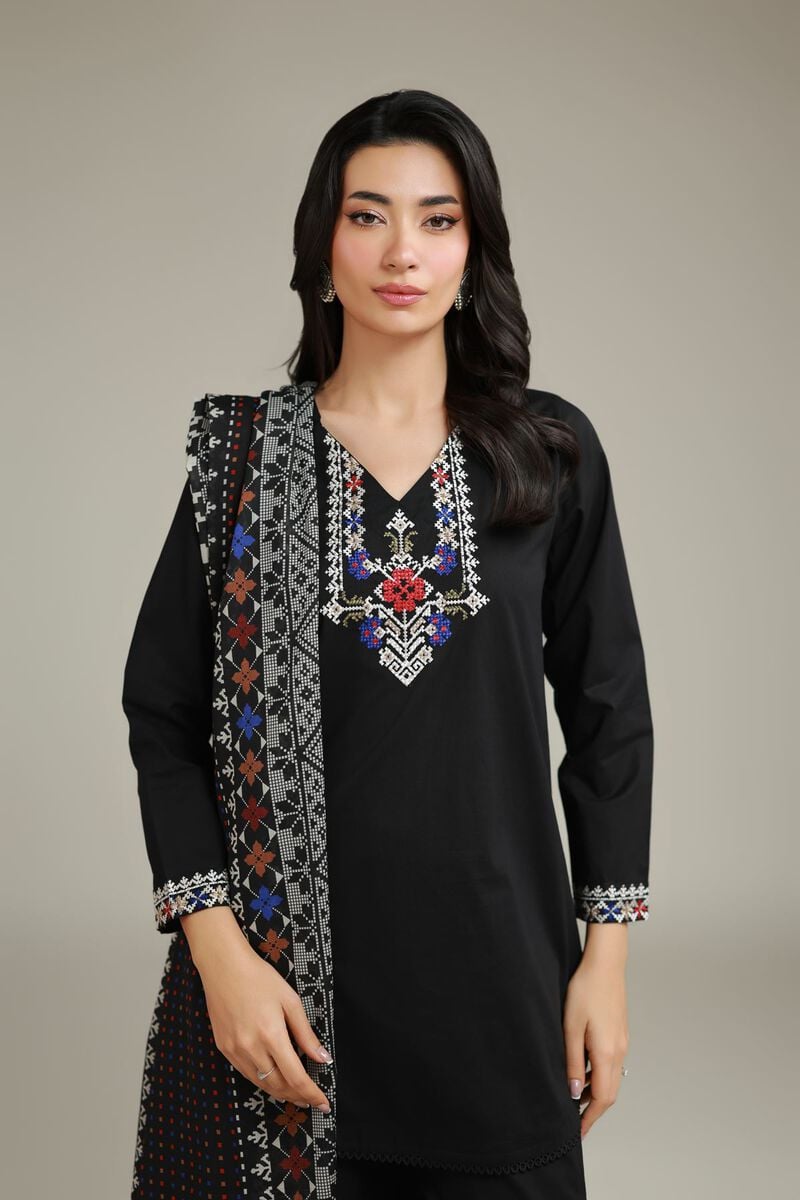 Embroidered | Lawn | Black Lawn Dupatta | USD 25.00