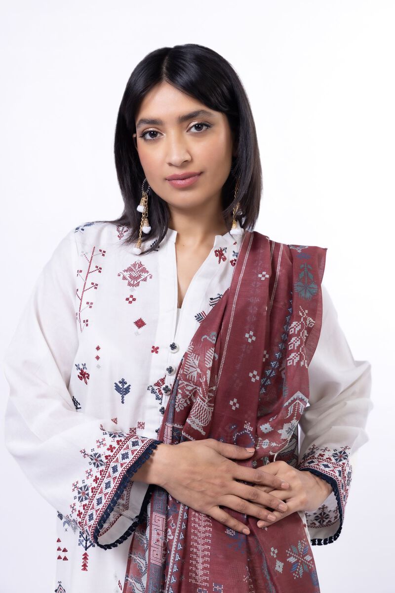 Embroidered | Cotton | Tailored 3 Piece | USD 35.00