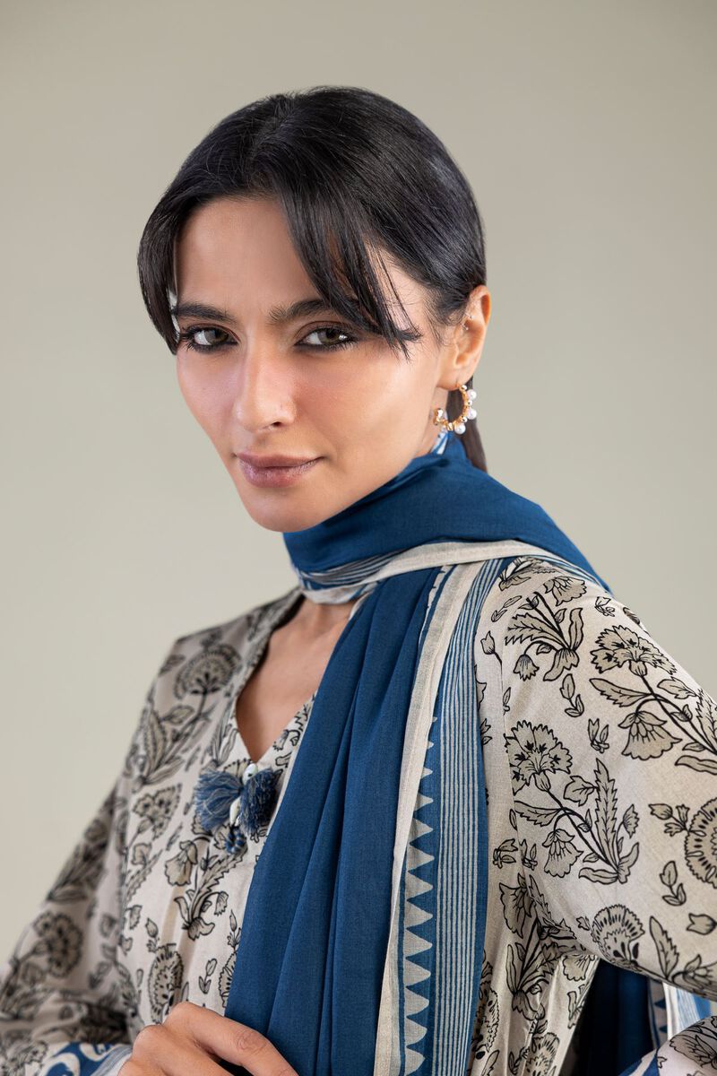 Lawn | Blue Lawn Dupatta | USD 30.00