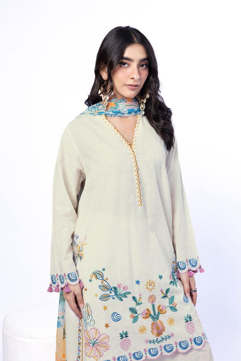 Embroidered | Cotton Dobby | Tailored 3 Piece | USD 75.00