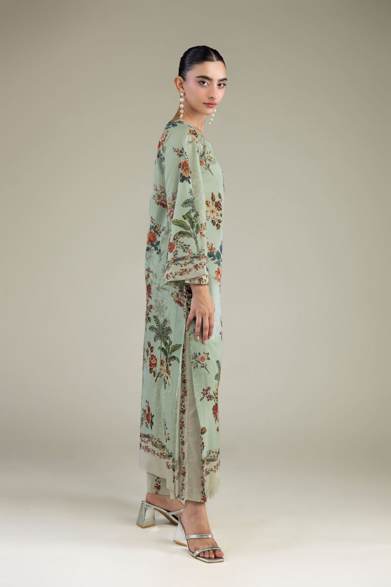 Printed | Cambric | Floral Beige Pants | USD 30.00