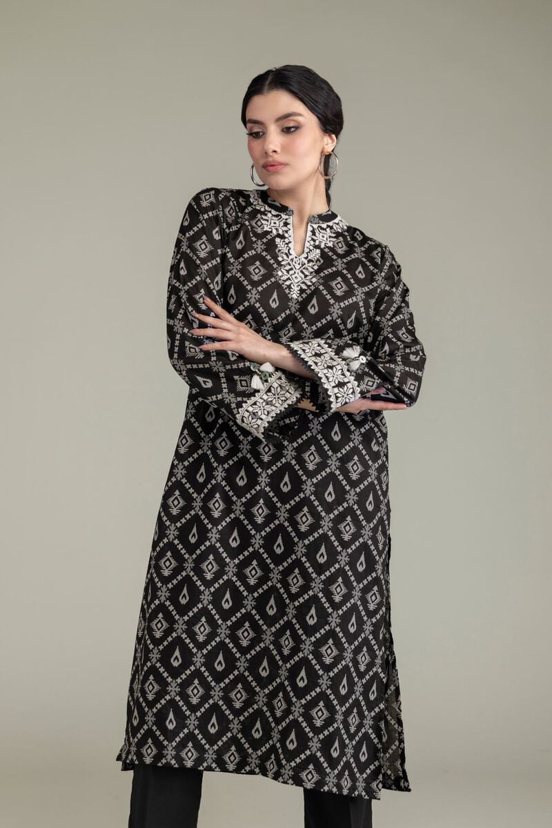 Embroidered | Lawn | Black Lawn Kurta | USD 35.00