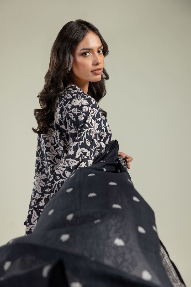 Printed | Lawn | Black Lawn Dupatta | USD 25.00