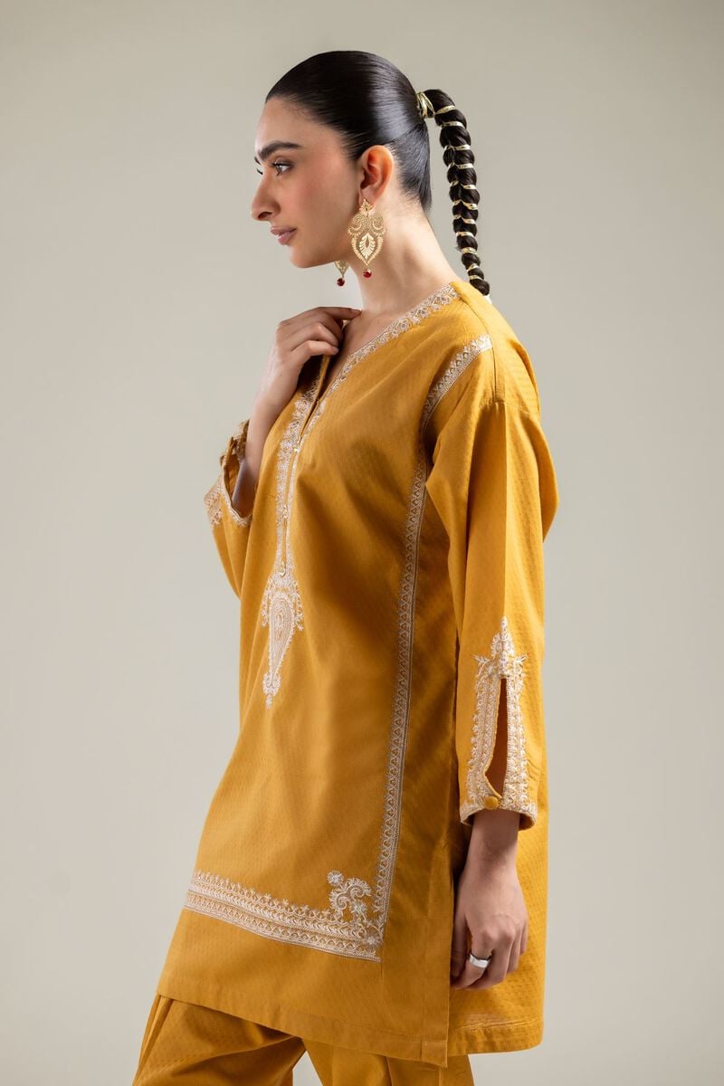 Embroidered |Cotton Dobby | Embroidered Cotton Kurta | USD 40.00
