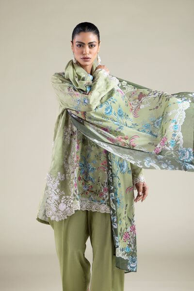 Embroidered | Broshia | Floral Tailored 3-Piece | USD 75.00