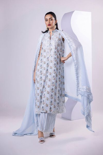 Embroidered | Light Thai Silk | Dupatta | USD 40.00