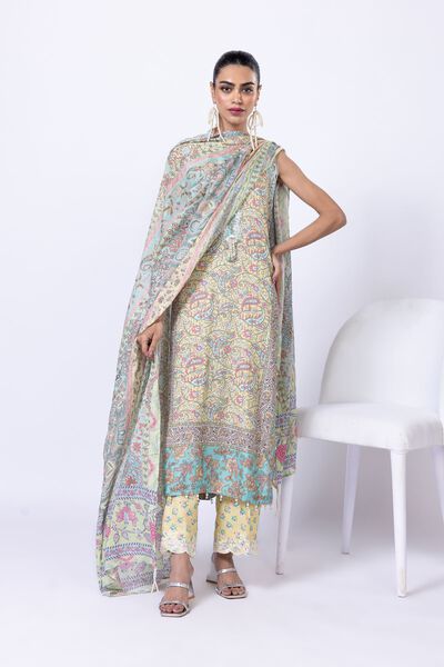 Embroidered | Viscose Oak Silk | Pants | USD 20.00