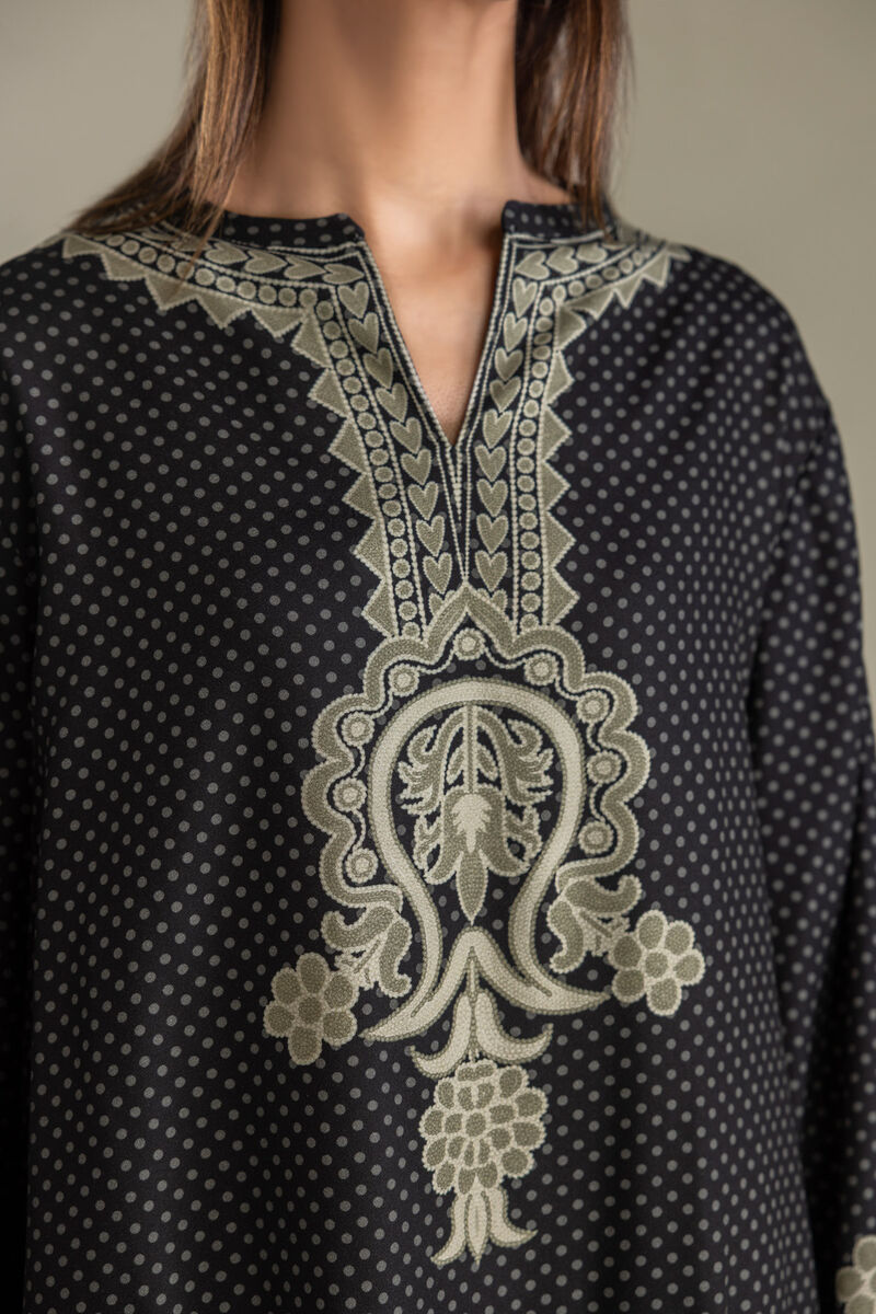 Printed | Viscose Crepe | Black Crepe Tunic | USD 40.00