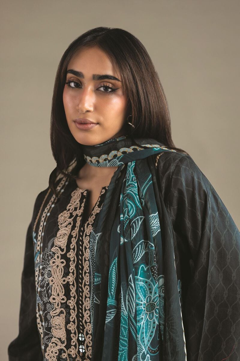 Embroidered | Satin | Three-Piece Tailored Suit | USD 75.00