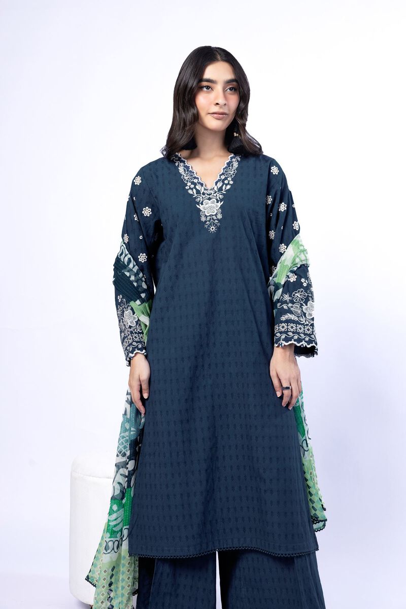 Embroidered | Cotton Dobby | Tailored 3 Piece | USD 75.00