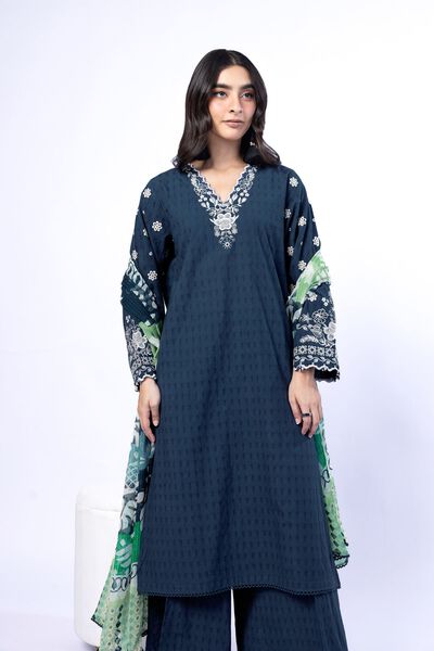 Embroidered | Cotton Dobby | Tailored 3 Piece | USD 75.00