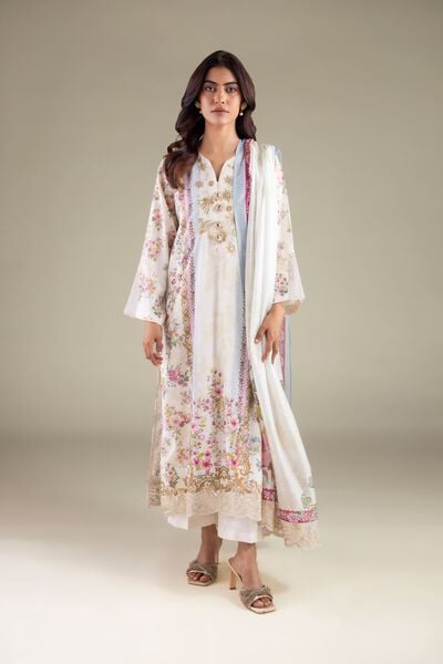 Embroidered | Raw Silk | Pants | USD 35.00