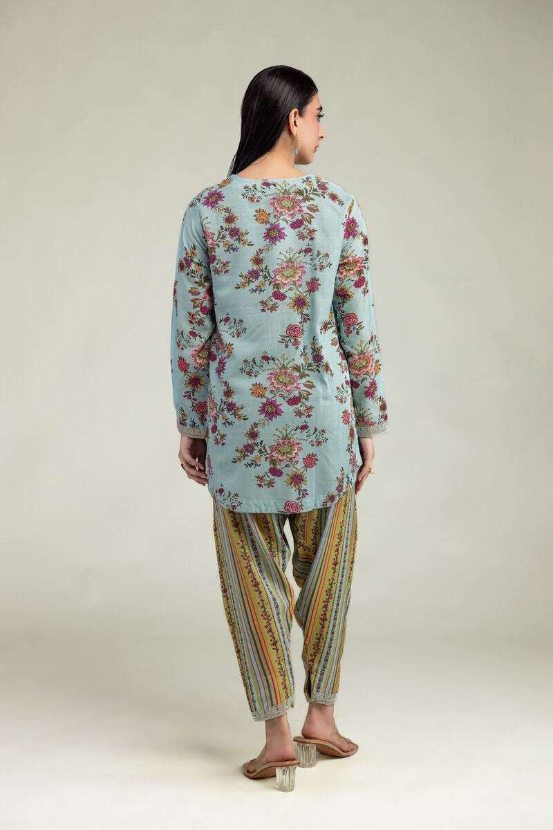 Embroidered | Raw Silk | Floral Silk Kurta | USD 40.00