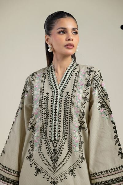 Embroidered | Cotton Dobby | 2-Piece Tailored Set | USD 70.00