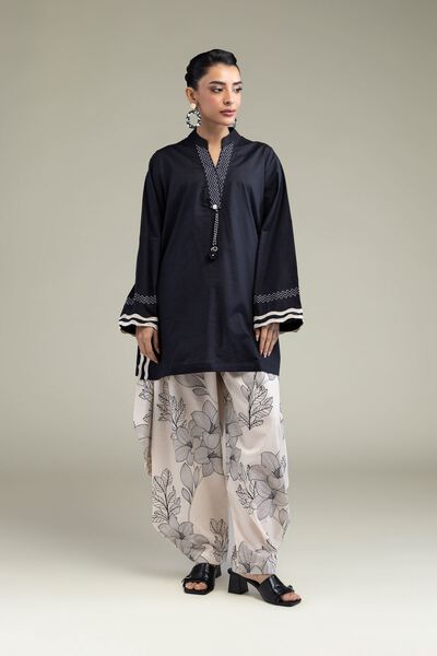 Embroidered | Cotton Dobby | Floral Summer Pants | USD 35.00