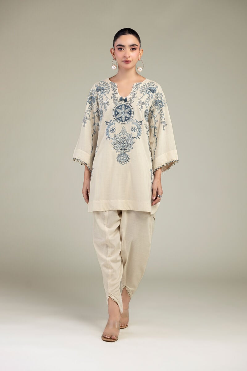 Embroidered | Raw Silk | Short Silk Kurta | USD 60.00