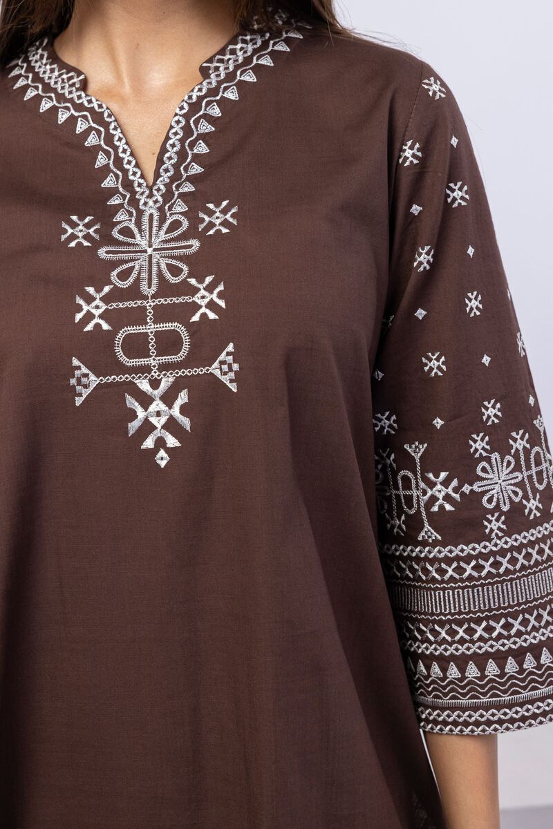 Embroidered | Crosshatch Poplin | Kurta | null