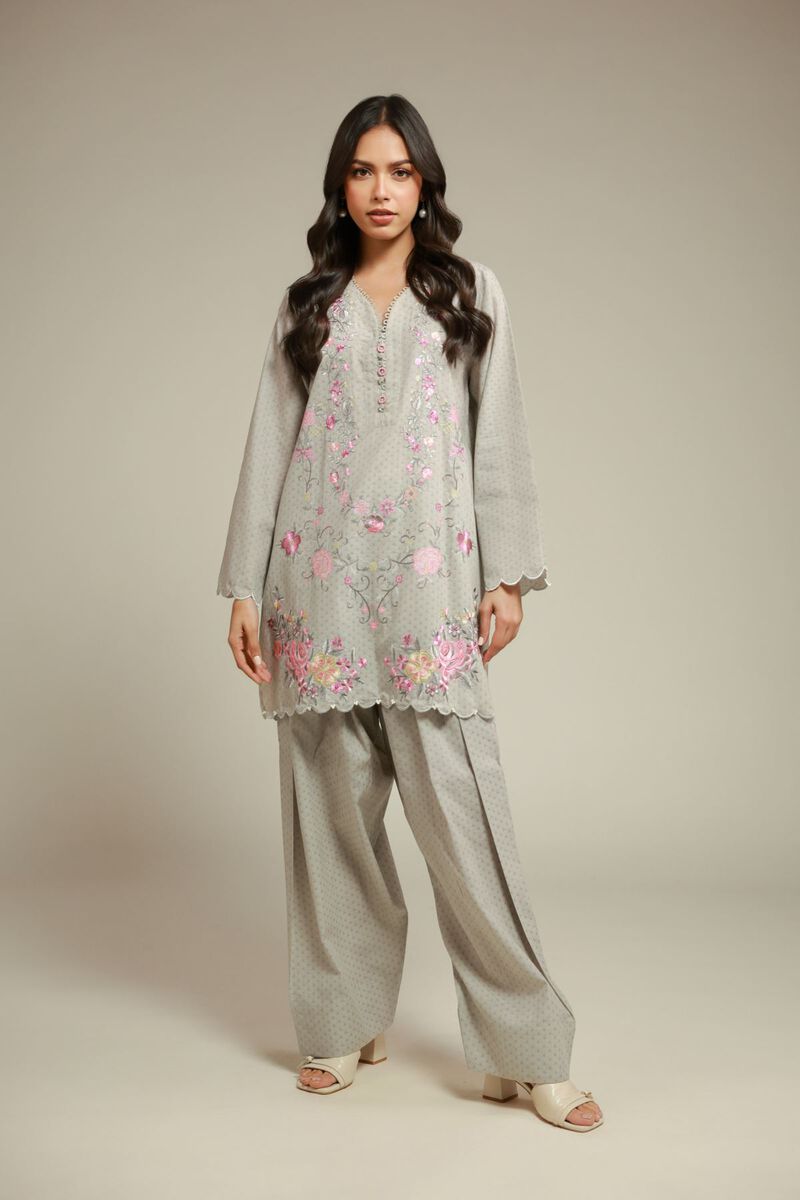 Embroidered | Cotton Dobby | 2-Piece Tailored Set | USD 60.00