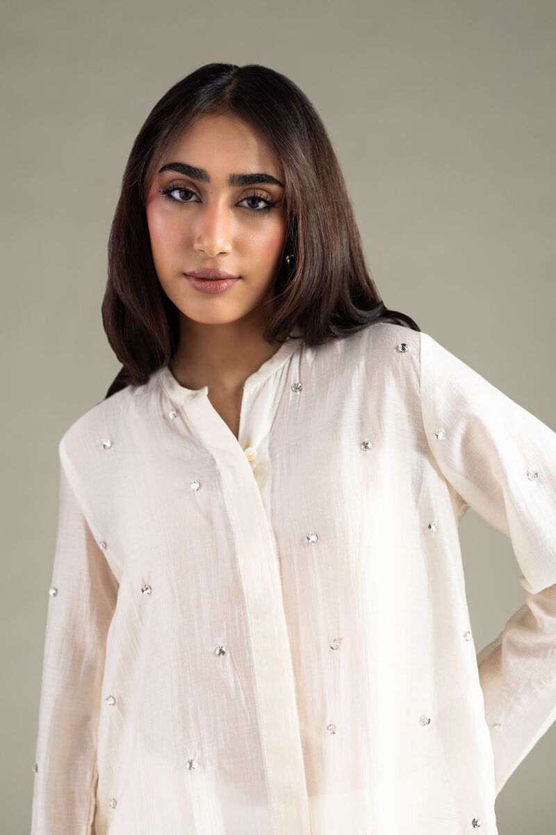 Embroidered | Raw Silk | Shirt | USD 17.50