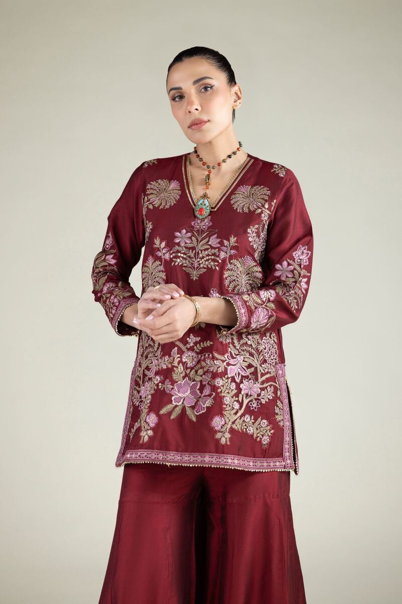 Embroidered | Raw Silk | Kurta | USD 65.00
