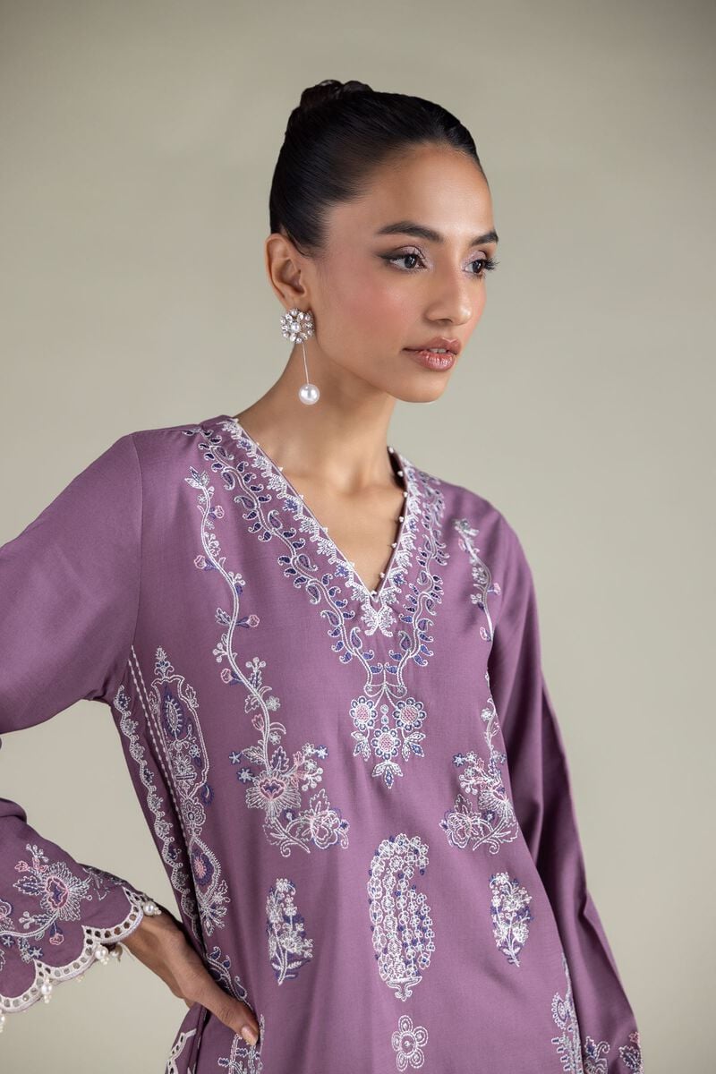 Embroidered | Raw Silk | Kurta | USD 65.00