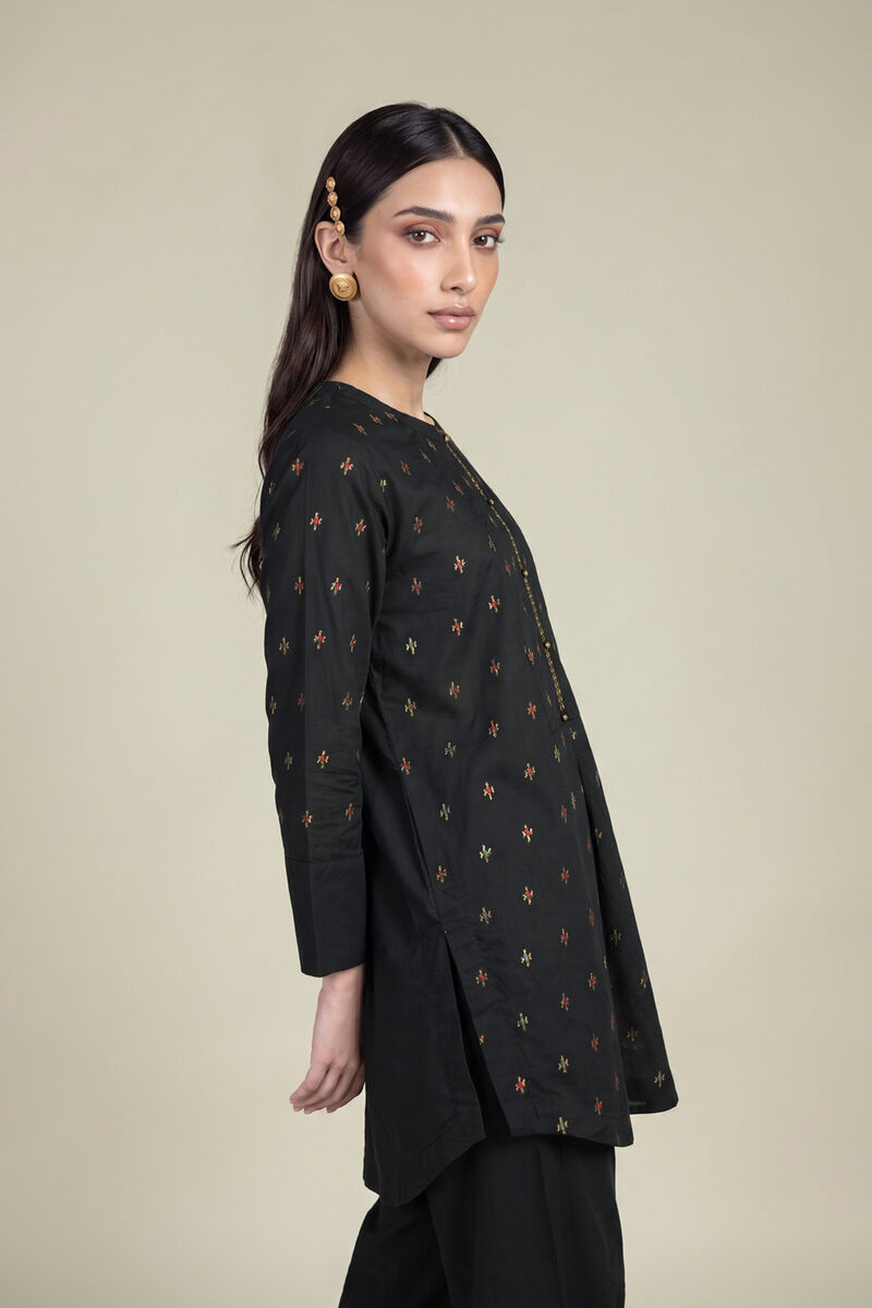 Embroidered | Cambric | Black Cambric Kurta | USD 40.00