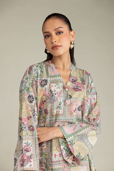 Printed | Cambric | Floral Cambric Kurta | USD 35.00