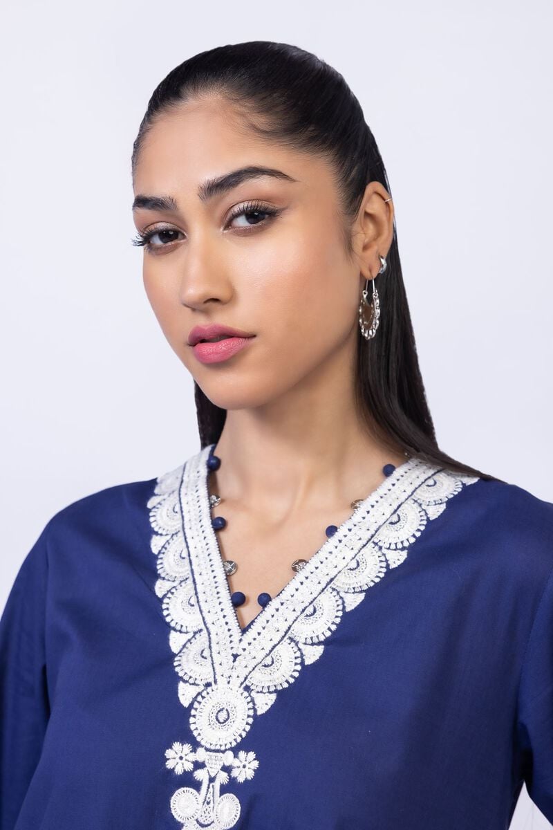 Embroidered | Crosshatch Poplin | Kurta | USD 9.00