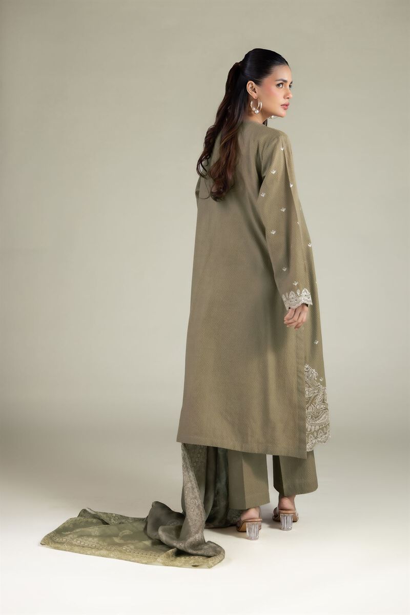 Embroidered | Cotton Dobby | Tailored 3-Piece Outfit | USD 80.00