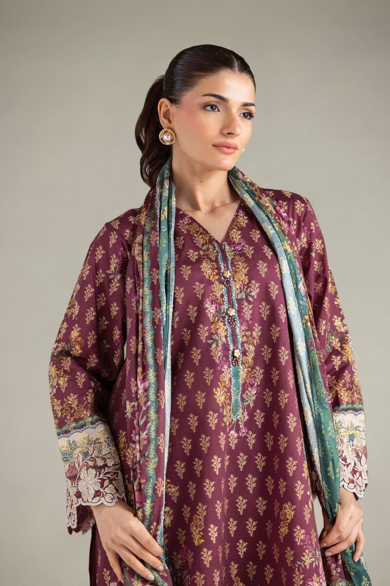 Embroidered | Jacquard | Tailored Floral 3-Piece | USD 75.00
