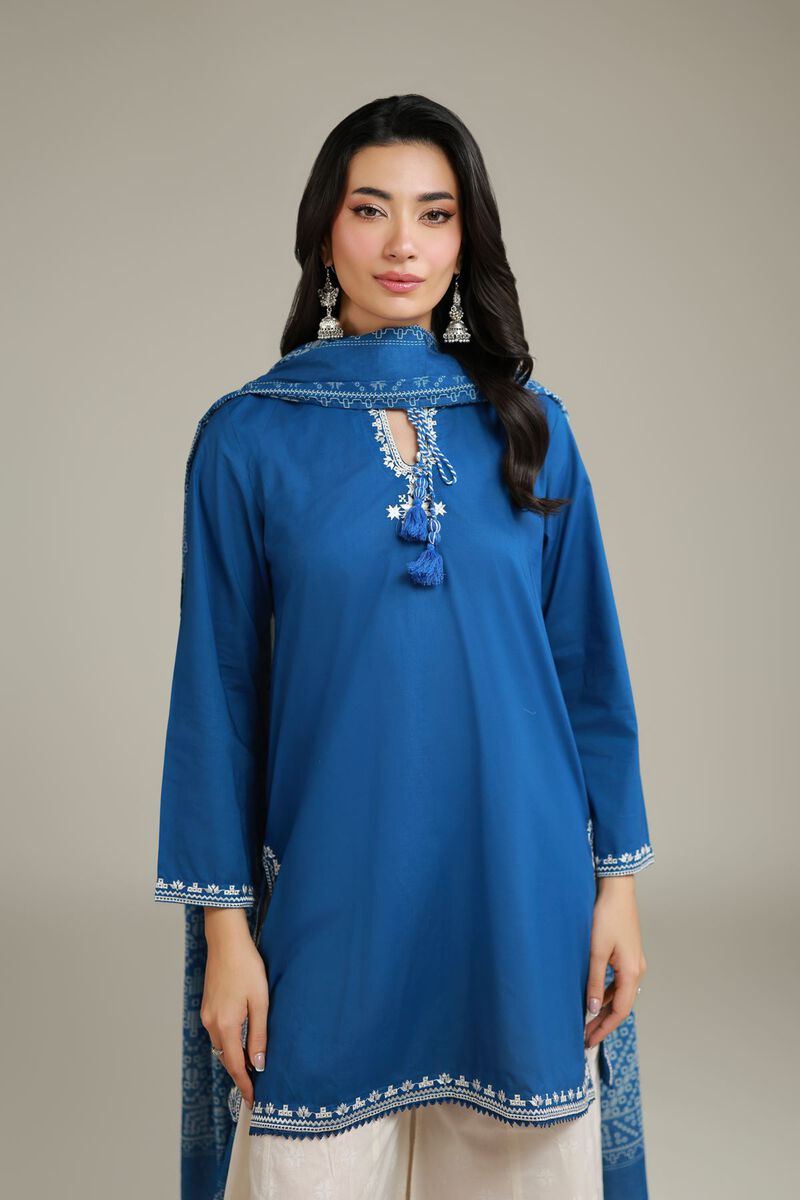 Embroidered | Lawn | Blue Lawn Dupatta | USD 25.00